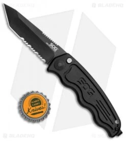 Mini SOG TAC Automatic Knife (Black Tanto Serr) ST-13 9 Mini SOG TAC Automatic Knife (Black Tanto Serr) ST-13 -SOG Sales Store Mini SOG TAC Auto Black Tanto Serr ST 13 BHQ 3164 jr bottlecap