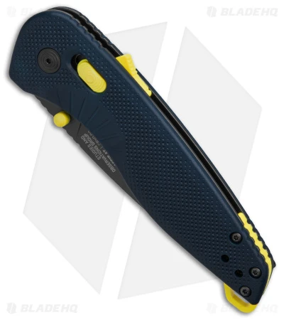 SOG Aegis AT XR Assisted Knife Tanto Indigo/Acid Yellow GRN (3.1" Ti Nitride) 4 SOG Aegis AT XR Assisted Knife Tanto Indigo/Acid Yellow GRN (3.1" Ti Nitride) - Image 2
