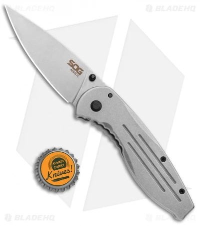 SOG Aegis Frame Lock Knife Stainless Steel (3.4" Stonewash) 6 SOG Aegis Frame Lock Knife Stainless Steel (3.4" Stonewash) - Image 4