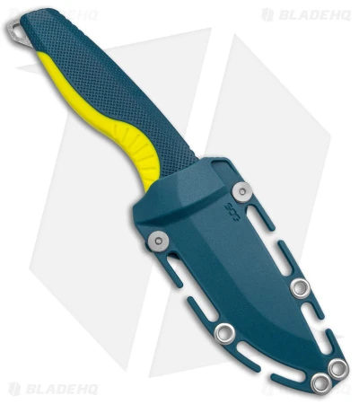 SOG Aegis FX Fixed Blade Knife Indigo Blue/Acid Yellow GRN (3.6" Stonewash) 5 SOG Aegis FX Fixed Blade Knife Indigo Blue/Acid Yellow GRN (3.6" Stonewash) - Image 3