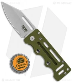 SOG Cash Card Liner Lock Wallet Knife Moss Green (2.75" Satin) EZ5 -SOG Sales Store SOG Cash Card LL Wallet Garnet Moss Green Satin EZ5 CP BHQ 104058 jr bottlecap