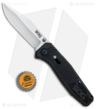 SOG Flare Clip Point Assisted Opening Knife (3.5" Satin) FLA1001-CP 5 SOG Flare Clip Point Assisted Opening Knife (3.5" Satin) FLA1001-CP - Image 4