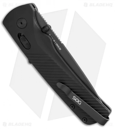 SOG Flash AT-XR Lock Knife Blackout GRN (3.45" Black Serr) 5 SOG Flash AT-XR Lock Knife Blackout GRN (3.45" Black Serr) - Image 3