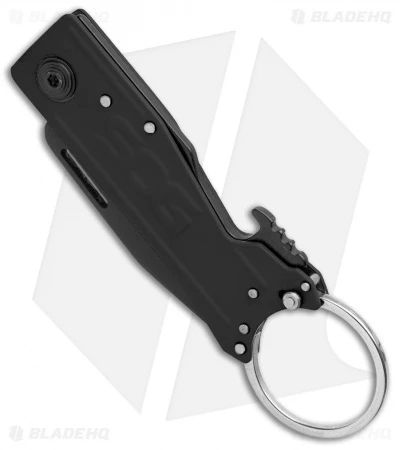 SOG Keytron Clip Point Folding Knife Key Chain Blackout (1.9" Black) KT1003-CP 4 SOG Keytron Clip Point Folding Knife Key Chain Blackout (1.9" Black) KT1003-CP - Image 2