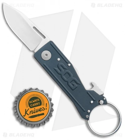 SOG Keytron Clip Point Folding Knife Key Chain Gray (1.9" Satin) KT1004-CP 6 SOG Keytron Clip Point Folding Knife Key Chain Gray (1.9" Satin) KT1004-CP - Image 4