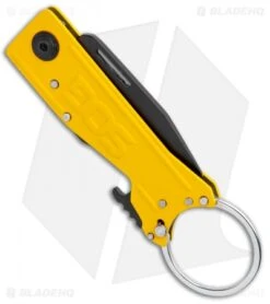 SOG Keytron Clip Point Folding Knife Key Chain Yellow (1.9" Black) KT1005-CP 8 SOG Keytron Clip Point Folding Knife Key Chain Yellow (1.9" Black) KT1005-CP -SOG Sales Store SOG Keytron CP Key Chain Yellow Black KT1005 CP BHQ 104066 jr side