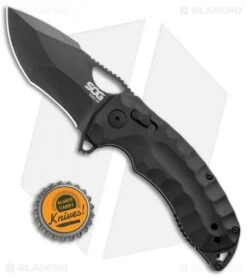 SOG Kiku XR Blackout XR-Lock Knife Black Micarta (3" Black) 11 SOG Kiku XR Blackout XR-Lock Knife Black Micarta (3" Black) -SOG Sales Store SOG Kiku XR Blackout Black G 10 Black BHQ 99496 jr bottlecap