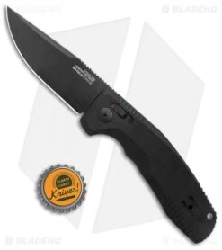 SOG Knives SOG-TAC AU Drop Point Automatic Knife Black Aluminum (3.4" Black) 9 SOG Knives SOG-TAC AU Drop Point Automatic Knife Black Aluminum (3.4" Black) -SOG Sales Store SOG Knives SOG TAC AU Auto Black Black BHQ 119258 jr bottlecap