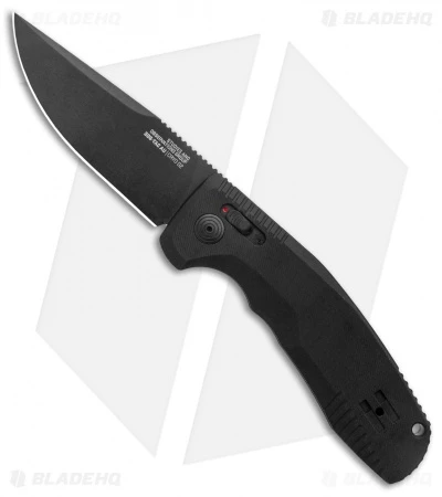 SOG Knives SOG-TAC AU Drop Point Automatic Knife Black Aluminum (3.4" Black) 3 SOG Knives SOG-TAC AU Drop Point Automatic Knife Black Aluminum (3.4" Black)