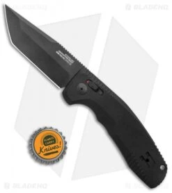 SOG Knives SOG-TAC AU Tanto Automatic Knife Black Aluminum (3.4" Black) 9 SOG Knives SOG-TAC AU Tanto Automatic Knife Black Aluminum (3.4" Black) -SOG Sales Store SOG Knives SOG TAC AU Auto Tanto Black Black BHQ 119260 jr bottlecap