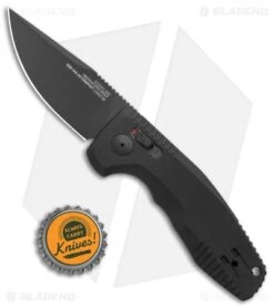 SOG Knives SOG-TAC AU Compact Automatic Knife Black (3" Black) 9 SOG Knives SOG-TAC AU Compact Automatic Knife Black (3" Black) -SOG Sales Store SOG Knives SOG TAC AU Compact Auto Black Black 15 38 07 57 BHQ 119252 jr bottlecap