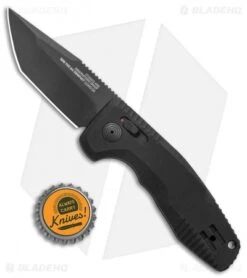 SOG Knives SOG-TAC AU Compact Tanto Automatic Knife Aluminum (2.9" Black) 9 SOG Knives SOG-TAC AU Compact Tanto Automatic Knife Aluminum (2.9" Black) -SOG Sales Store SOG Knives SOG TAC AU Compact Auto Tanto Black Black BHQ 119254 jr bottlecap