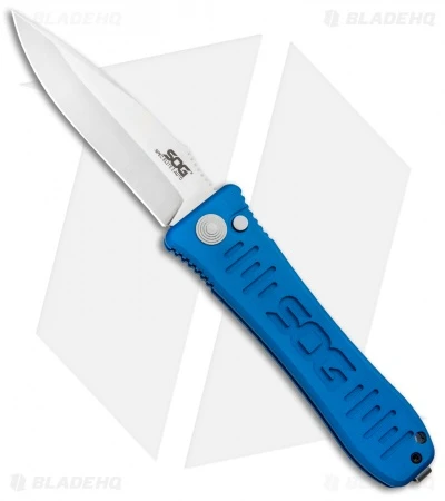 SOG Knives Spec Elite I Automatic Knife Blue (3.5" Satin) SE-51BU 3 SOG Knives Spec Elite I Automatic Knife Blue (3.5" Satin) SE-51BU