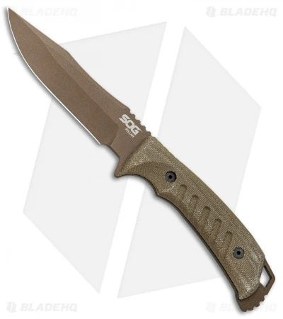 SOG Pillar Limited Fixed Blade Canvas Micarta (5" Bronze Cerakote) 3 SOG Pillar Limited Fixed Blade Canvas Micarta (5" Bronze Cerakote)