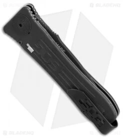 SOG Strat Ops Automatic Knife Black Canvas Micarta (3.5" Black) 8 SOG Strat Ops Automatic Knife Black Canvas Micarta (3.5" Black) -SOG Sales Store SOG Strat Ops black canvas micarta black BHQ 52429 er side