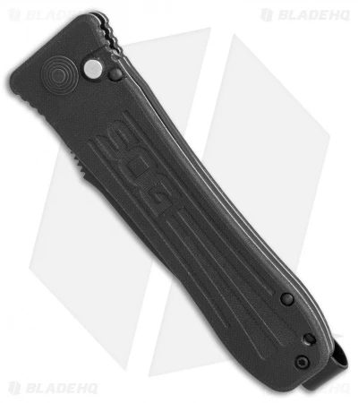 SOG Strat Ops Automatic Knife Black Canvas Micarta (3.5" Black) 4 SOG Strat Ops Automatic Knife Black Canvas Micarta (3.5" Black) - Image 2