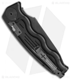 SOG-TAC Automatic Knife Drop Point (3.5" Black) ST-06 -SOG Sales Store SOG TAC Automatic Knife Drop Point 3.5 Black ST 06 BHQ 6208 LS Side
