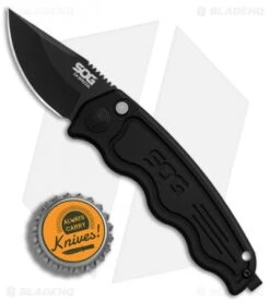 SOG-TAC California Special Automatic Knife (1.9" Black) ST-14 9 SOG-TAC California Special Automatic Knife (1.9" Black) ST-14 -SOG Sales Store SOG TAC California Special black BHQ 80605 er bottlecap