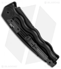 SOG Knives Mini SOG TAC Automatic Knife (3" Black) ST-11 -SOG Sales Store SOG TAC Clip Point Mini Black ST 11 BHQ 3162 jr side