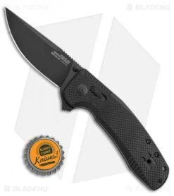 SOG-TAC XR Lock Knife Blackout Black G-10 (3.4" Black) 10 SOG-TAC XR Lock Knife Blackout Black G-10 (3.4" Black) -SOG Sales Store SOG TAC XR Lock Knife Blackout Black G 10 Black BHQ 105727 LS Bottlecap