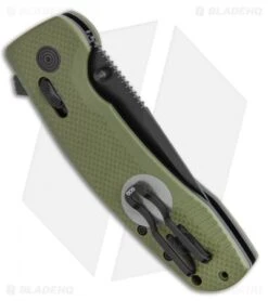 SOG-TAC XR Lock Knife OD Green G-10 (3.4" Black) -SOG Sales Store SOG TAC XR OD Green G 10 Black BHQ 107727 LS Side