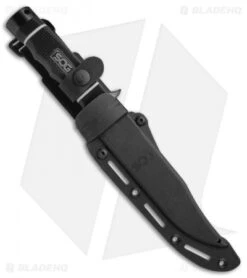 SOG Tech Bowie Fixed Blade Knife (6.4" Black) S10B 7 SOG Tech Bowie Fixed Blade Knife (6.4" Black) S10B -SOG Sales Store SOG Tech Bowie Black S10B K BHQ 7008 jr sheath