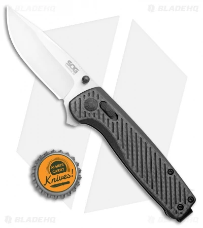 SOG Terminus XR Lock Knife Black G-10/Carbon Fiber (3" Satin S35VN) TM1025-BX 6 SOG Terminus XR Lock Knife Black G-10/Carbon Fiber (3" Satin S35VN) TM1025-BX - Image 4