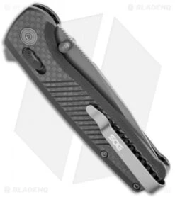 SOG Terminus XR LTE Knife Carbon Fiber (3" Gray) TM1032-BX -SOG Sales Store SOG Terminus XR LTE Lock CF Black TM1032 BX BHQ 116859 jr side