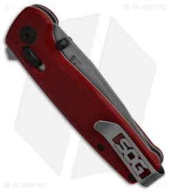 SOG Terminus XR Lock Knife Crimson Red G-10 (3" Stonewash) TM1023-BX 8 SOG Terminus XR Lock Knife Crimson Red G-10 (3" Stonewash) TM1023-BX -SOG Sales Store SOG Terminus XR Lock Knife Crimson Red G10 3in Stonewash BHQ 99815 td side