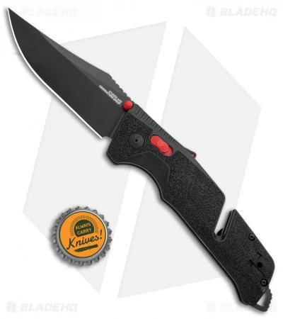 SOG Trident AT-XR Lock Knife Black/Red Clip Point (3.7" Black) 6 SOG Trident AT-XR Lock Knife Black/Red Clip Point (3.7" Black) - Image 4