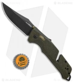 SOG Trident AT-XR Lock Knife OD Green Clip Point (3.7" Black) 9 SOG Trident AT-XR Lock Knife OD Green Clip Point (3.7" Black) -SOG Sales Store SOG Trident AT XR Lock OD Green CP Black BHQ 105698 jr bottlecap