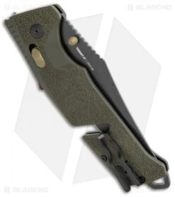 SOG Trident AT-XR Lock Knife OD Green Clip Point (3.7" Black) 8 SOG Trident AT-XR Lock Knife OD Green Clip Point (3.7" Black) -SOG Sales Store SOG Trident AT XR Lock OD Green CP Black BHQ 105698 jr side