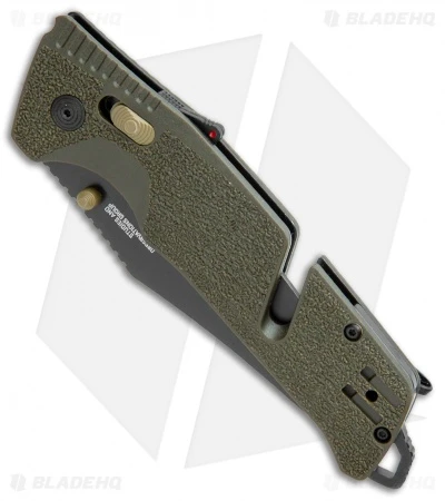 SOG Trident AT-XR Lock Knife OD Green Clip Point (3.7" Black) 4 SOG Trident AT-XR Lock Knife OD Green Clip Point (3.7" Black) - Image 2