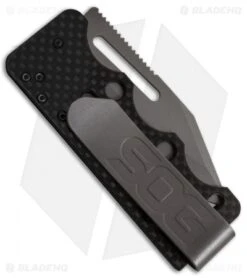 SOG Ultra C-Ti Money Clip Knife Carbon Fiber (2.8" Bead Blast) 7 SOG Ultra C-Ti Money Clip Knife Carbon Fiber (2.8" Bead Blast) -SOG Sales Store SOG Ultra C Ti SOGAC79 BX jr side