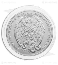 SOG Vision XR LTE Flipper Knife Black Ti (3.4" Black) 35th Anniversary Edition -SOG Sales Store SOG Vision XR Lock Knife Black G10 3in Black 35th Anniversary Edition BHQ 136432 td coin side