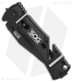 SOG Trident Elite Clip Point Spring Assisted Knife (3.7" Black) TF102 7 SOG Trident Elite Clip Point Spring Assisted Knife (3.7" Black) TF102 -SOG Sales Store SOG trident elite clip point black TF102 BHQ 21597 er spine