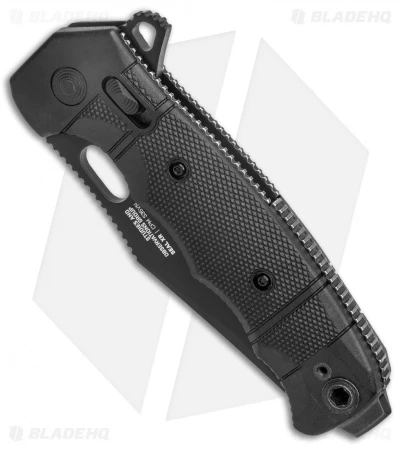 SOG Seal XR Flipper XR-Lock Knife Black Nylon (3.9" Black Serrated) 4 SOG Seal XR Flipper XR-Lock Knife Black Nylon (3.9" Black Serrated) - Image 2