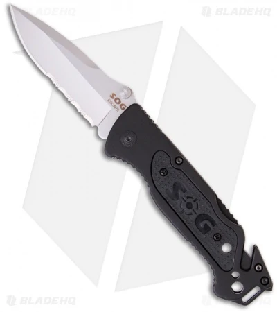 SOG Escape Folding Knife (3.4" Bead Blast Serr) FF-24 3 SOG Escape Folding Knife (3.4" Bead Blast Serr) FF-24
