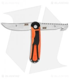 SOG Revolver 2.0 Hunt Double Action Saw & Clip Point Knife FX-22L -SOG Sales Store sog fixed revolver 2 0 hunt orange fx22l cp open