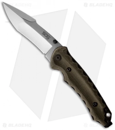 SOG Kiku Folder Small Folding Knife (3.5" Satin Plain) KU-1001 3 SOG Kiku Folder Small Folding Knife (3.5" Satin Plain) KU-1001