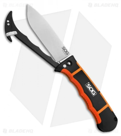 SOG Rotohook Clip Point Fixed Blade Knife (4.50" Satin Plain) HT101L 4 SOG Rotohook Clip Point Fixed Blade Knife (4.50" Satin Plain) HT101L - Image 2