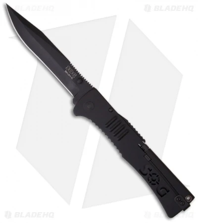 SOG SlimJim XL Black Assisted Opening Knife (4.18" Black Plain) SJ-52 3 SOG SlimJim XL Black Assisted Opening Knife (4.18" Black Plain) SJ-52