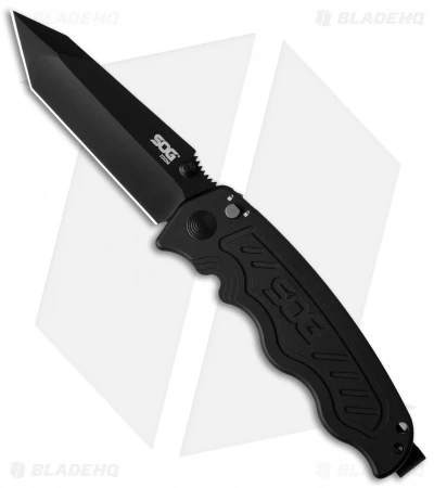 SOG Zoom Tanto Spring Assisted Knife (3.625" Black) ZM1014 3 SOG Zoom Tanto Spring Assisted Knife (3.625" Black) ZM1014